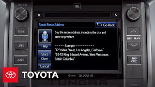 2014 Tundra HowTo Setting a Destination by Address  Toyota [upl. by Lazar817]