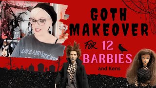 Barbie goes GOTH 12 dolls get a gothover  Discover the dark side of Barbie  Goth Barbie [upl. by Ativla]