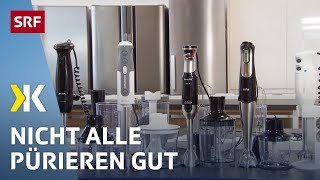 Stabmixer im Test Mit einigen Mixern gelingt keine Suppe  2018  Kassensturz  SRF [upl. by Yentruocal913]