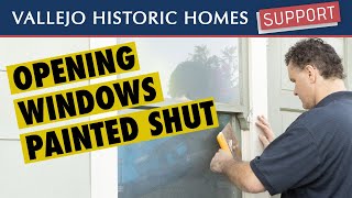 Open Windows Painted Shut Fast and Easy  Vallejo Historic Homes Support [upl. by Soane186]