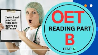 OET Reading Part B Practice Test 12 with Answers  Boost Your Exam Prep [upl. by Ingrim]