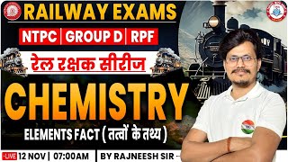 RRB NTPC Science  Chemistry For NTPC Group D RPF Chemistry Practice Set 10 RRB Science PYQs [upl. by Ligriv]