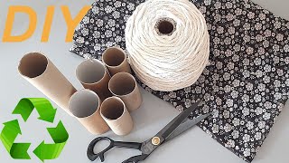 SUPER RECYCLING IDEA WITH TOILET PAPER ROLLS AND FABRIC♻️ [upl. by Bourn]