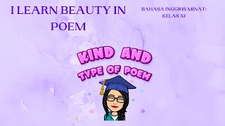 POEM  KELAS 11 BAHASA INGGRIS LINTAS MINAT quotKINDS AND TYPES OF POEMquot 3RD MEETING [upl. by On123]