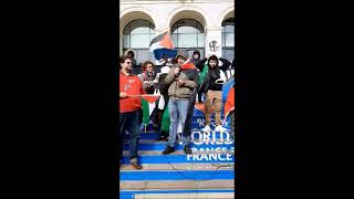 Intervention du PCRF en manifestation pour la Palestine [upl. by Hakeem980]