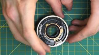 Minolta MC RokkorPF 55mm f19 Lens Full Disassembly and Aperture Blade Cleaning [upl. by Adamsun]