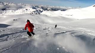 La Plagne ski guide Bellecote glacier Jan 2019 [upl. by Guy708]