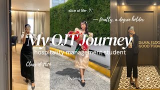 sliceoflife 𐙚  HM student OJT journey vlog graduation day college life diary🎓 [upl. by Ekez]