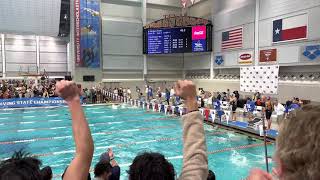 Kid Slips On Start And Still Wins State 💀  Boys 100 Back A Final  2022 UIL 6A State [upl. by Eidua]