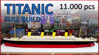 LEGO MOC TITANIC 24 m long  11000 pcs  Full Build all parts  Lego Speed Build [upl. by Aleen]