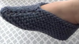 How To Knit Cozy Slippers Lilus Handmade Corner Video  223 [upl. by Alitha]