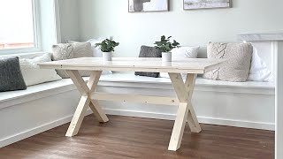 DIY XBase Dining Table with Free Plans [upl. by Azitram]