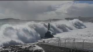 Precioso vídeo del Neptuno Poseidón en la Playa de Melenara en Telde Gran Canaria [upl. by Blanding]