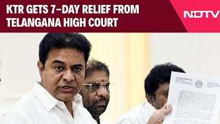 KTR News Update  KTR Gets 7Day Relief From Telangana High Court In Formula E Racing Case [upl. by Sheaff]