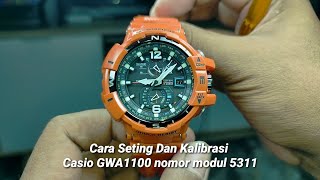 GSHOCK GWA1100 GWA1000 Cara Seting Lengkap Dan kalibrasi Jarum Analog agar Sesuai‼️ [upl. by Barbra336]