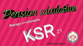 KSR Pension calculationAverage emoluments  Previous Question and answers [upl. by Mastrianni]