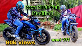 New Pulsar N160 Full Modified 🥵😍 New N160 silencer change 🔥💥n160 viralvideo new n160modified [upl. by Frank200]