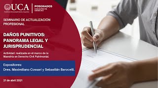 Seminario de actualización profesional Daños punitivos panorama legal y jurisprudencial [upl. by Roselba]