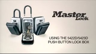 Master Lock 5422D amp 5423D Push Button Key Safes [upl. by Yllier]