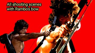 Rambo movie  All shooting scenes with Rambos bow [upl. by Ahsiki]