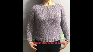 Maglia ai ferri facilissima 🧶 Ideale per principianti [upl. by Ahsiemal]