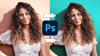 How To Easily Change Background Color In Photoshop [upl. by Ahsinert751]