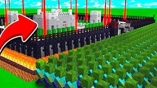 BUNKER SUPER SICURO VS 10000 ZOMBIE  MINECRAFT [upl. by Morey908]