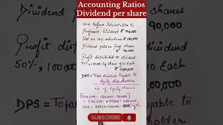 How to calculate dividend per share DPS  profitability ratio  class 12 accounts [upl. by Raymonds]