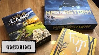 Unboxing  Feuerland Neuheiten SPIEL 2018 [upl. by Oleusnoc]