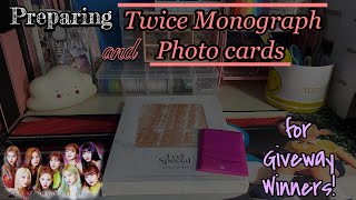 PREPARING TWICE MONOGRAPH AND PHOTOCARDS FOR GIVEAWAY WINNERS  Aimee Joleen [upl. by Hamlen634]