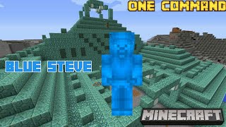 Blue Steve – One Command Creation Minecraft 112 [upl. by Eyatnod]