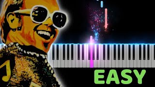 Elton John  SATURDAY NIGHTS ALRIGHT FOR FIGHTING  Easy Piano Tutorial with Sheet Music [upl. by Pigeon]