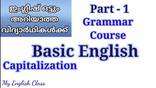 Basic English Class Capitalisation English grammar in Malayalam Part 1 [upl. by Esilram405]