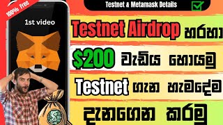 Testnet Airdrop sinhala  100 profit Airdrop sinhala  Testnet Airdrop update sinhala [upl. by Aguie]