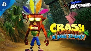 Crash Bandicoot N Sane Trilogy Gameplay Demo  PS Underground [upl. by Blinny237]