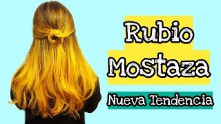 Tendencia color de cabello Rubio Mostaza [upl. by Aerdnu]