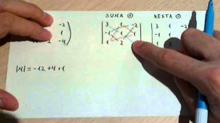 Regla Sarrus Determinante matriz 3x3 [upl. by Freytag]