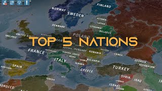 The Best and Worst 5 Nations in Conflict of Nations World War 3 [upl. by Werdn]