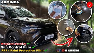 Kia Carens  Sun Control Flim Graphene coating amp PPF  paint protection flim  h9automotive [upl. by Sexela]