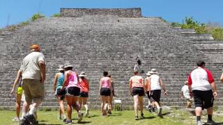 Climbing Uxmal pyramids [upl. by Ellebana]