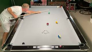 10 Ball break amp runout Professional style Pool is Easy game Lol 4” pockets 9’ table 760 Simonis [upl. by Retsevlis]