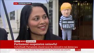 Rushanara Ali MP on BBC News discussing unlawful suspension of UK parliament [upl. by Mart]