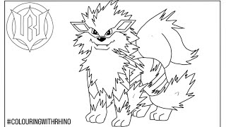 pokemon Arcanine colouring page [upl. by Asher]