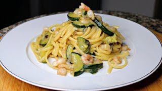 Pasta con Gamberi Surgelati Sgusciati e Zucchine 😍 Ricetta Facile e Veloce [upl. by Wolcott]