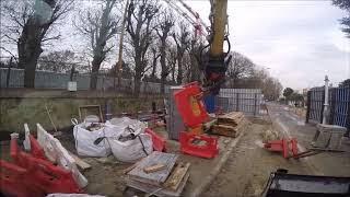 CAT M315F with Rototilt R4 at work  Cab view  GoPro HERO4 [upl. by Wendelin]