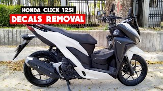 Honda Click 125i  Decals Removal [upl. by Gale]