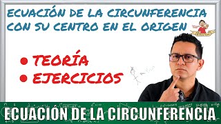 30 Ecuación de la circunferencia con centro en el origen [upl. by Lerad]