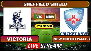 Sheffield Shield Live  Victoria vs New South Wales Live Cricket Score amp Commentary [upl. by Oderfigis]