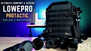 BEST in COMFORT amp DESIGN  LowePro Protactic BP 350 AW II Comprehensive 2018 Review [upl. by Usanis767]