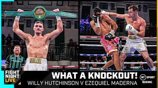 INCREDIBLE KO Willy Hutchinson knocks out Ezequiel Maderna for the title  Boxing Fight Highlights [upl. by Adav]